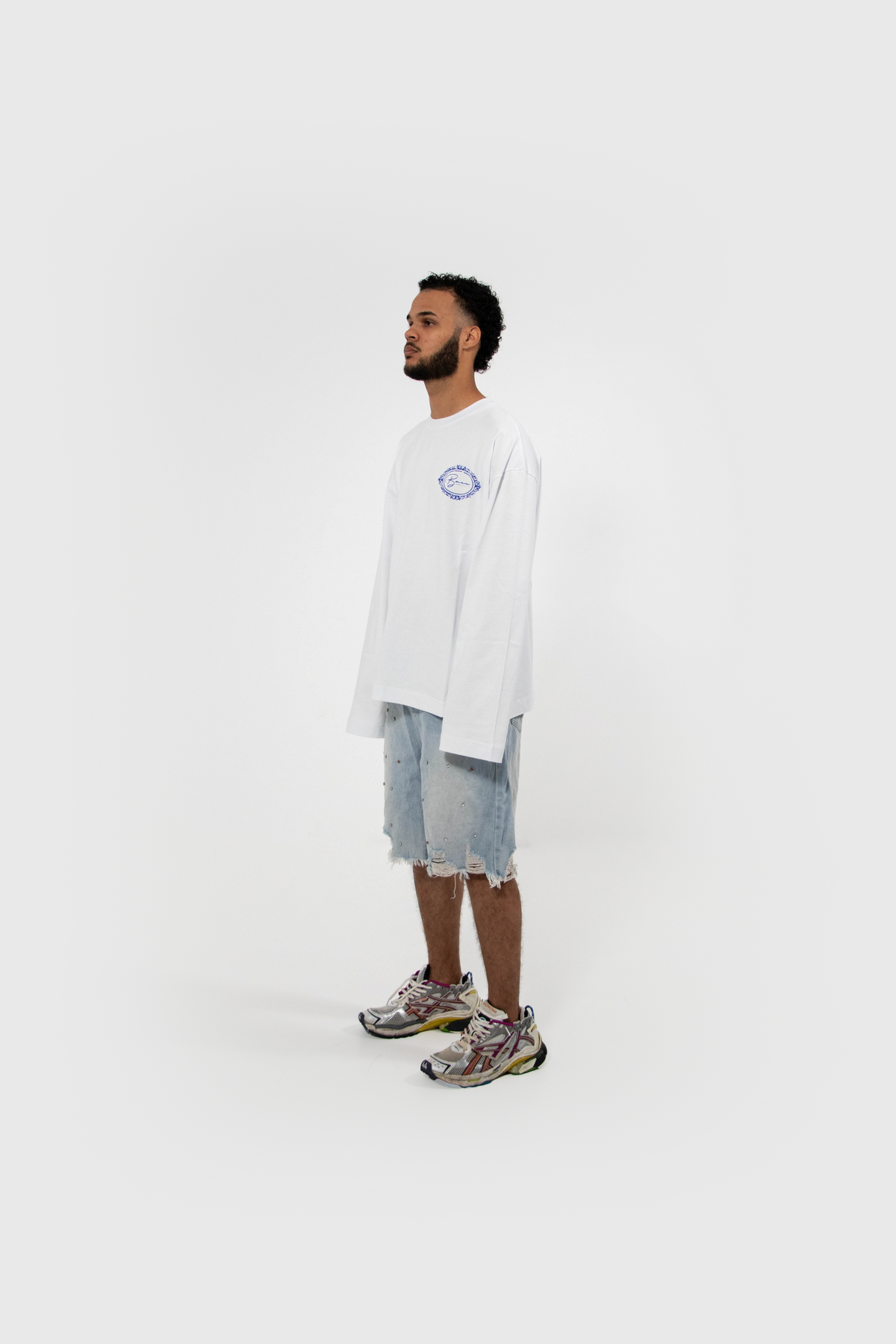SIGNATURE LONG SLEEVE TOP WHITE