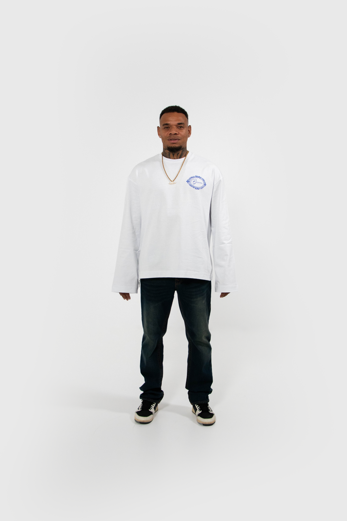 SIGNATURE LONG SLEEVE TOP WHITE