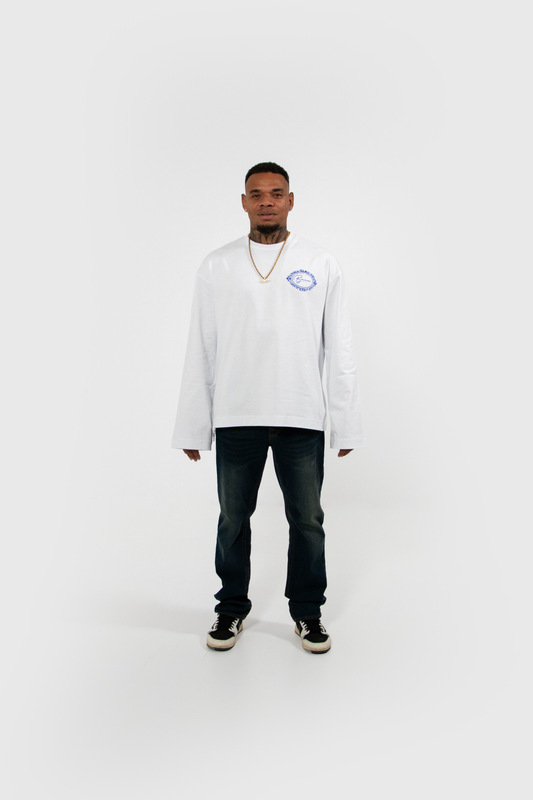 SIGNATURE LONG SLEEVE TOP WHITE