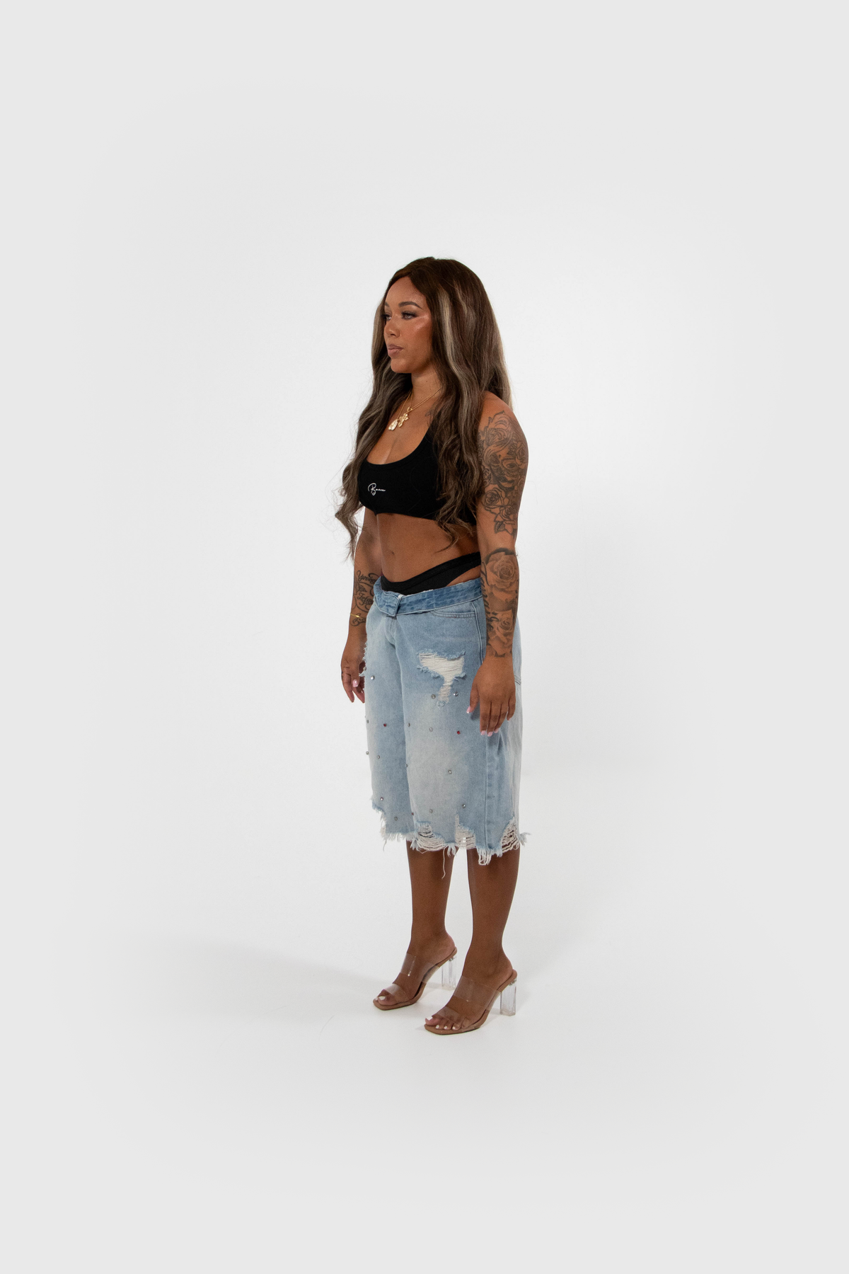 SIGNATURE CROPPED TOP BLACK
