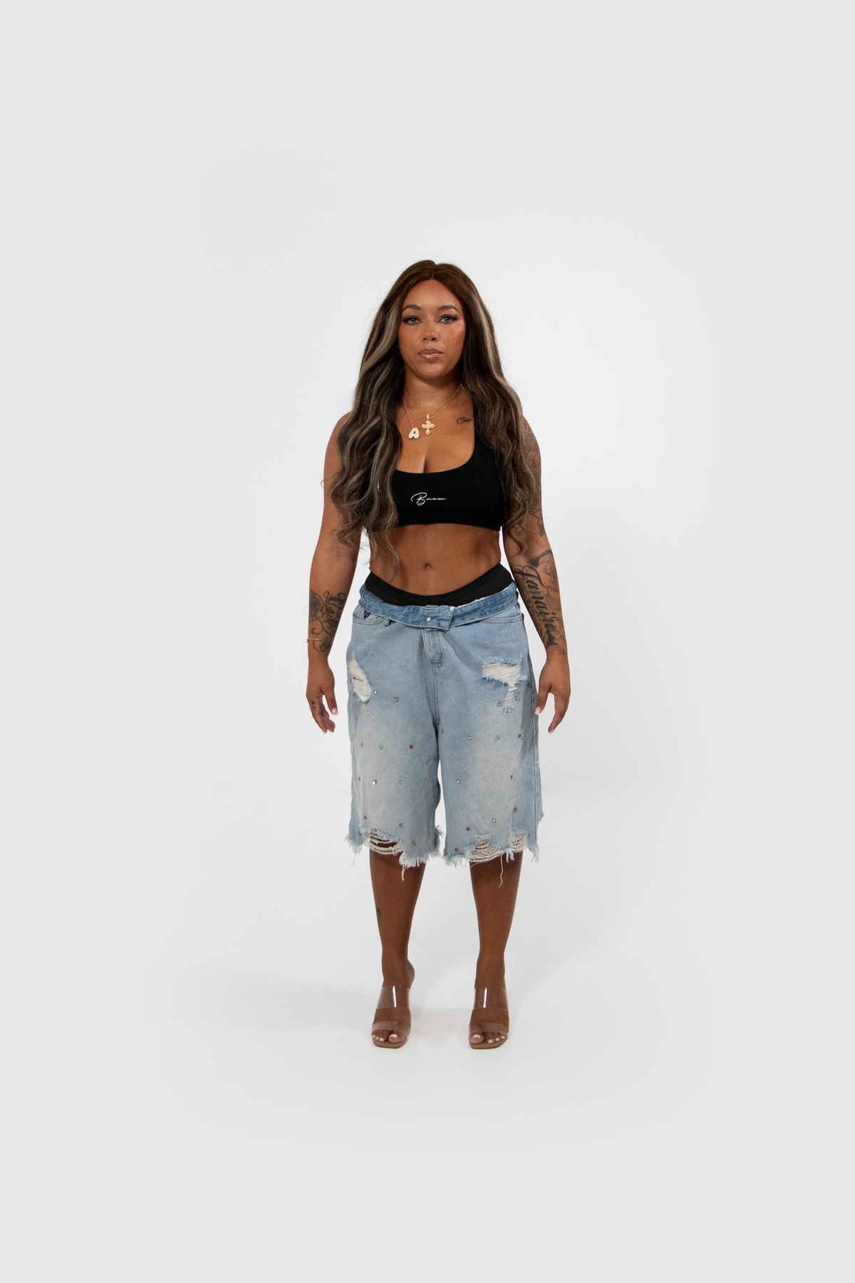SIGNATURE CROPPED TOP BLACK